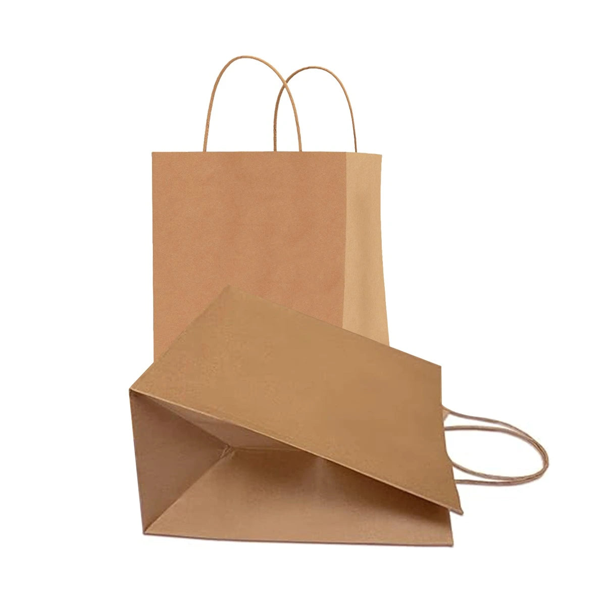Plain Carry bag with Twisted Handles | W/G/H = 12X5X16 inches | Large Size | Brown: 500Pcs