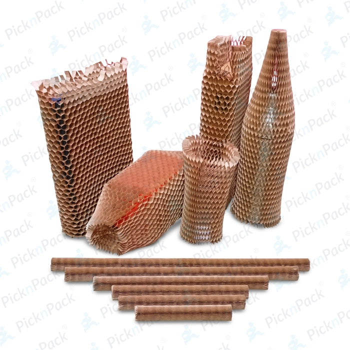 Honeycomb sleeve(150MM height) | Paper Bubble Wrap sleeve for Packing, Shipping, Moving, (Pack of 100 Sleeves)